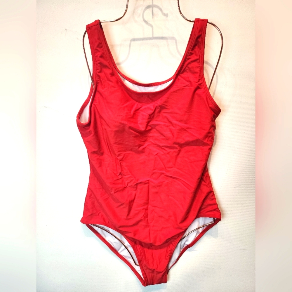 NEW Red Tank Swimsuit One Piece Modest Bathing Suit 874 Size XXL